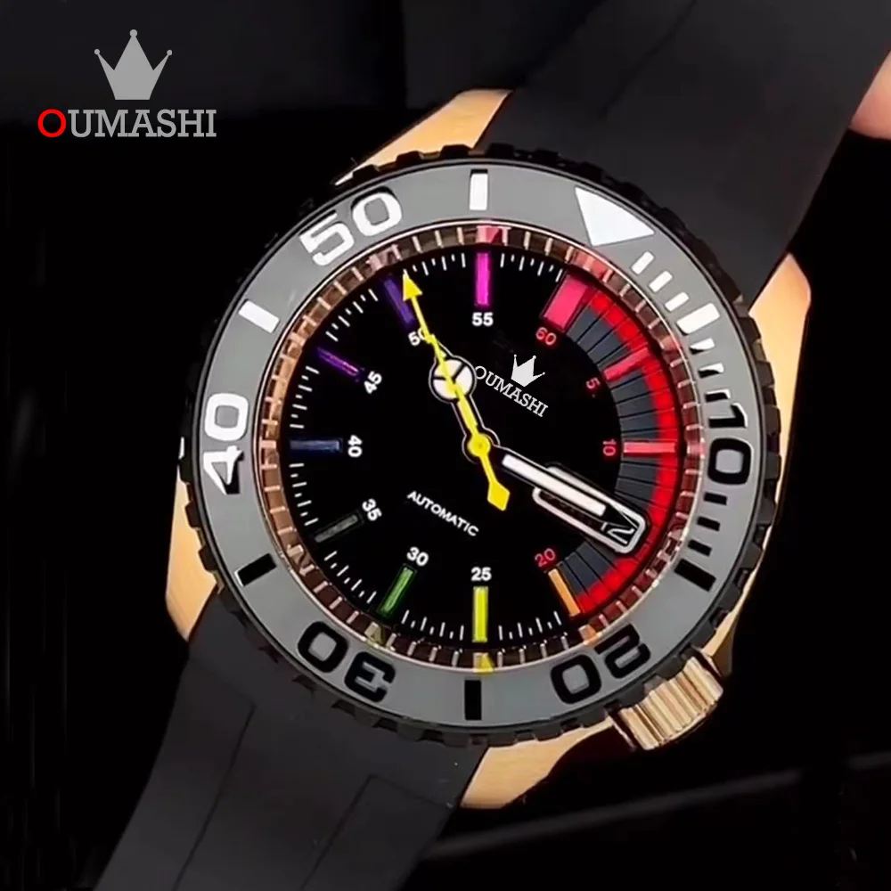 Мужские часы NH36/ NH35 OUMASHI, новые роскошные мужские автоматические механические часы из нержавеющей стали с водонепроницаемым сапфировым стеклом