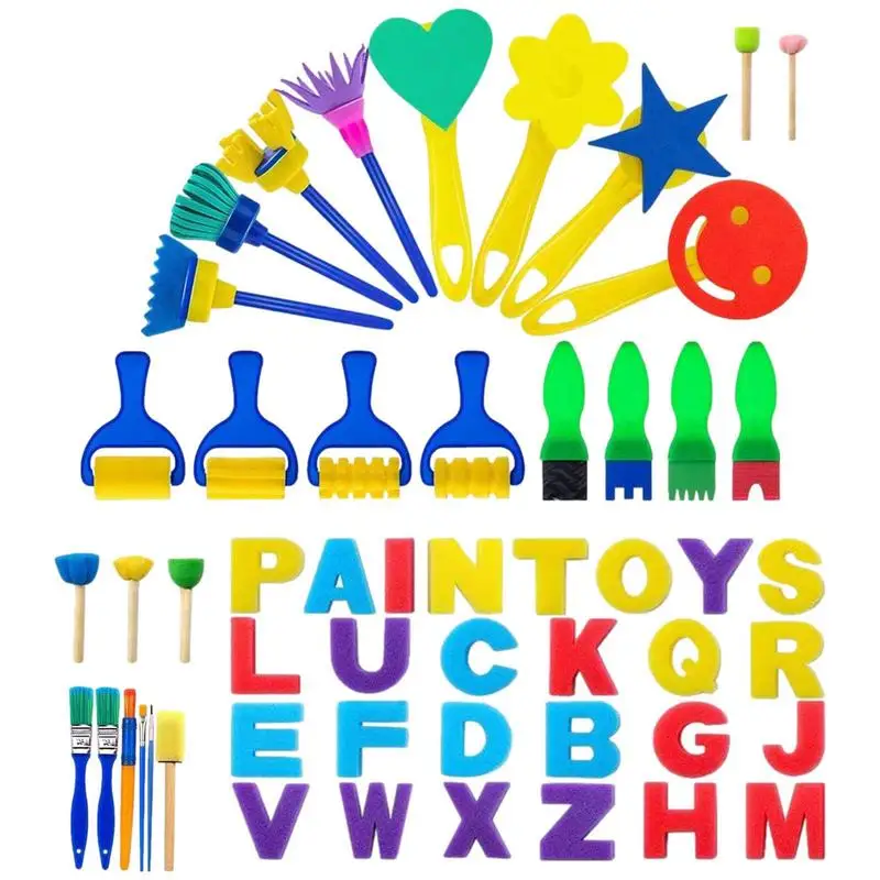 Набор губок для рисования для детей, инструменты для рисования, поделки, Принадлежности для рисования для детей ясельного возраста, сделай САМ