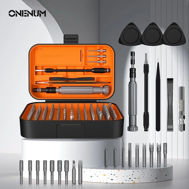 Набор многофункциональных отверток ONENUM с магнитными битами разных спецификаций, набор инструментов для ремонта прецизионного оборудования из алюминиевого сплава, коробка