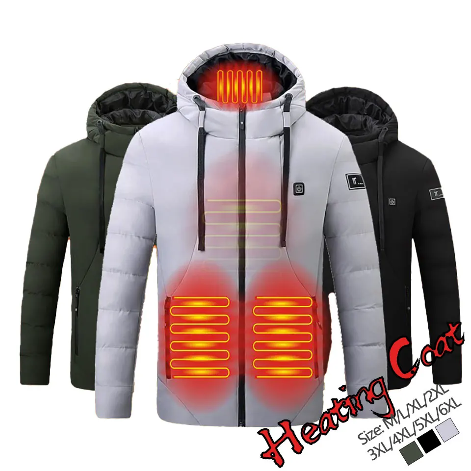 Наружная 4-зонная самонагревающаяся теплая куртка с интеллектуальным подогревом, куртка с капюшоном, Морозостойкая куртка с хлопковой подкладкой, USB-безопасное отопление