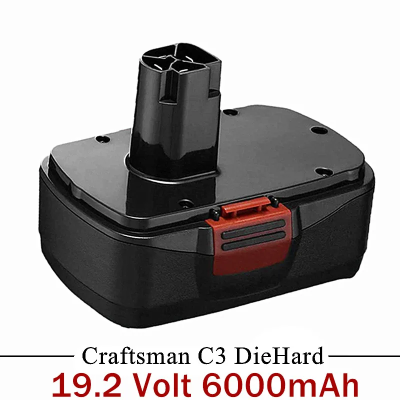 Новая 19,2-Вольтовая Ni-MH Аккумуляторная батарея емкостью 6000 мАч, Совместимая с Craftsman C3 DieHard 130279005 130279003 130235021 315.114852