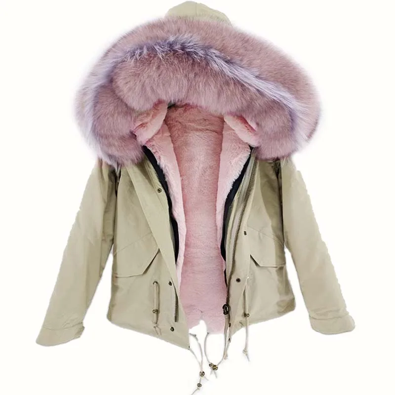 НОВИНКА 2022 года, зимняя куртка с капюшоном и воротником из натурального меха енота, женская парка, меховое пальто, модная толстая теплая уличная одежда