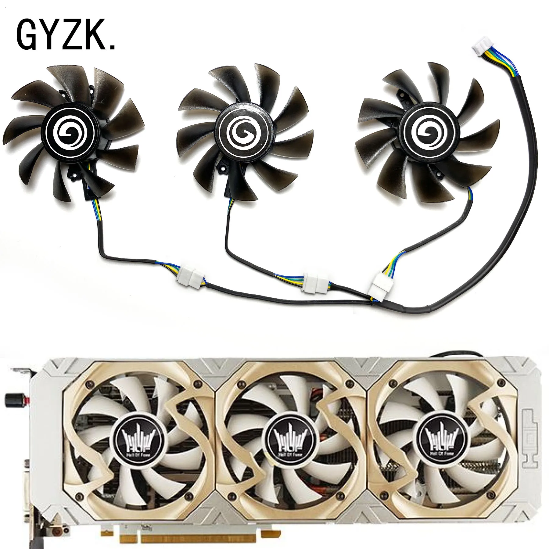 Новинка для GALAX GeForce GTX960 750ti HOF OC, вентилятор для замены видеокарты GA82S2U