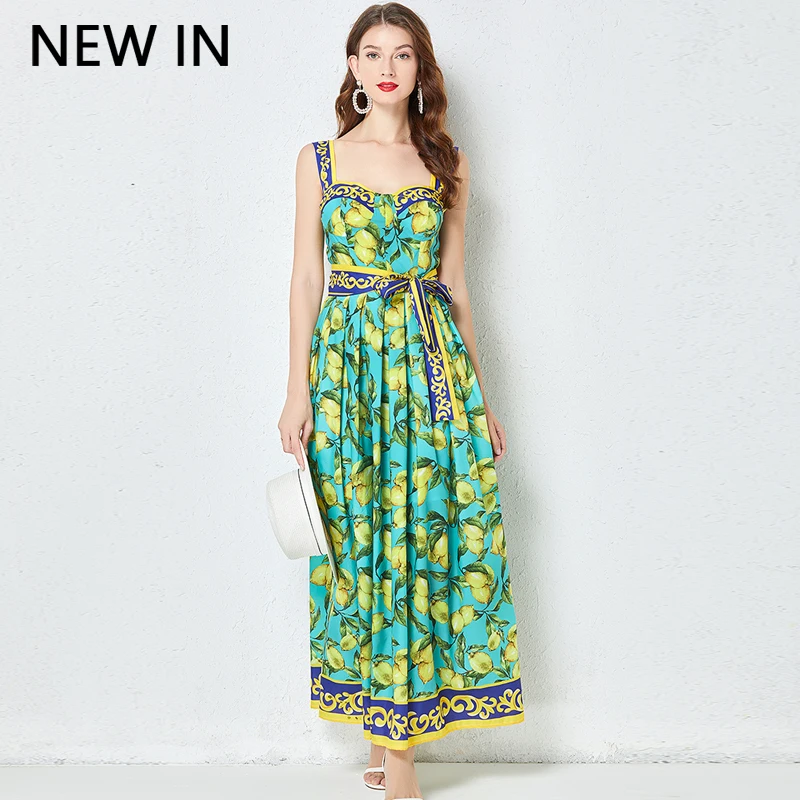 НОВЫЕ зеленые вечерние платья макси с цветочным принтом для женщин, на шнуровке, с высокой талией, летние праздничные длинные платья в винтажном стиле