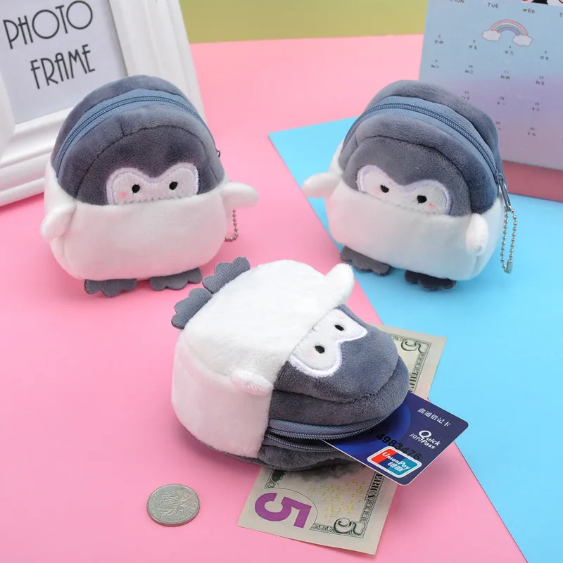 Новый мультяшный маленький пингвин для девочек, кошелек для монет, детский кошелек для монет, женский милый мини-кошелек для монет, сумка для девочек, USB-кабель, сумка для наушников
