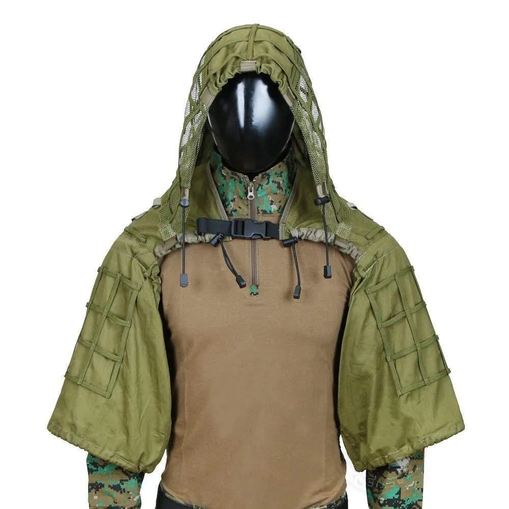 Новый тактический маскировочный костюм Combat CS, Дышащий легкий маскировочный капюшон, камуфляжная военная снайперская Страйкбольная маскировочная куртка, пальто
