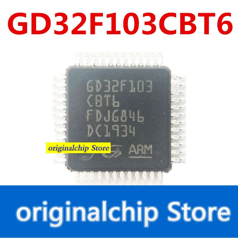 Оригинальный пакет микросхем микроконтроллера ST chip GD32F103CBT6 LQFP48 GD для первоклассной замены STM32F103CBT6