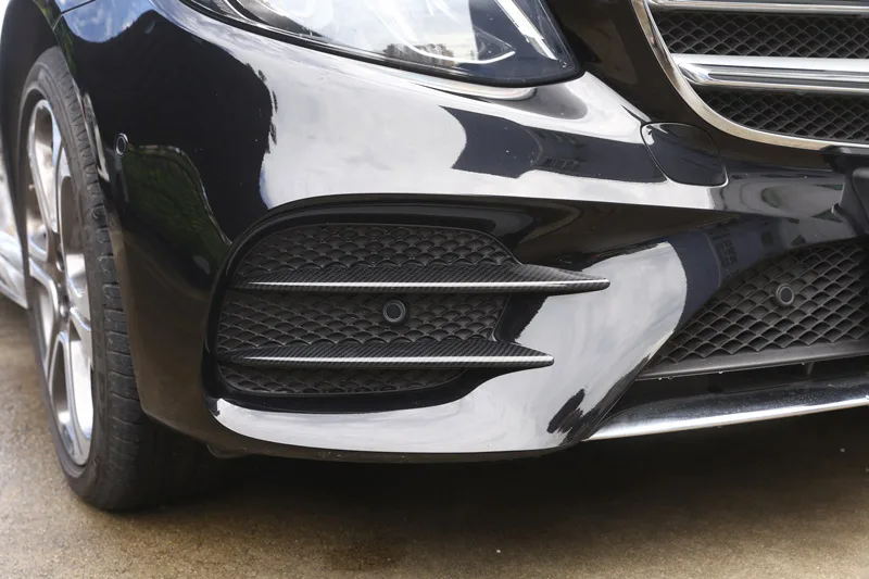 Отделка крышки передней противотуманной фары из АБС-пластика и углеродного волокна для Mercedes Benz E Class W213 2016 2017 E43 AMG Автозапчасть Новейшая