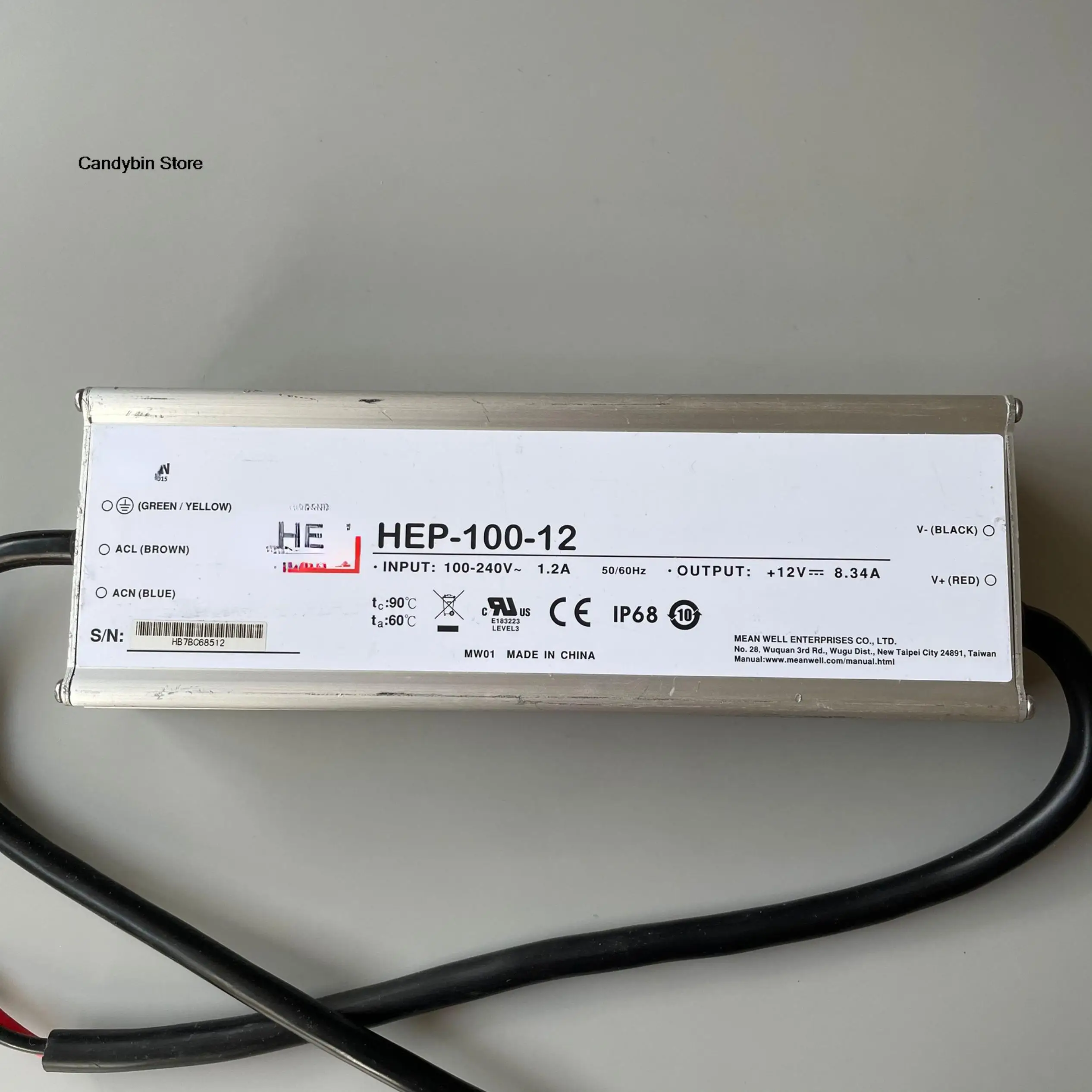 переключатель питания HEP-100-12 12V8.34A водонепроницаемый блок питания камеры