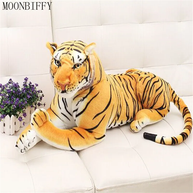 плюшевая игрушка тигр длиной 30 см/40 см/50 см, имитационная кукла тигр, подушка тигр детский подарок на день рождения