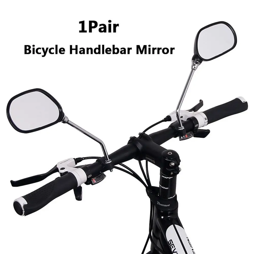 Поверните 1 пару Регулируемых велосипедных Зеркал заднего вида Аксессуары для велосипеда Зеркало на Руле велосипеда Велосипедные Зеркала