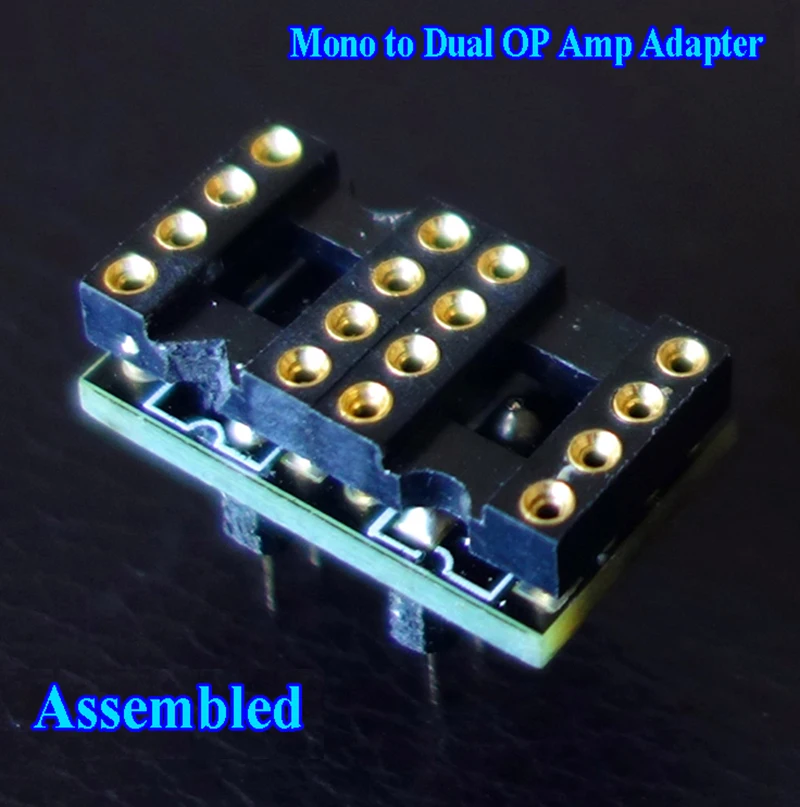 Позолоченный разъем-преобразователь адаптера DIP8 с моно на двойной операционный усилитель для чипов AD797 AD847 OPA128