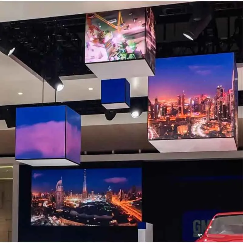 Полноцветный Крытый Открытый 3D Видео Magic Cube LED Display Screen Ресторан и Гостиничные Принадлежности Размер Модуля Панели 192*192 мм