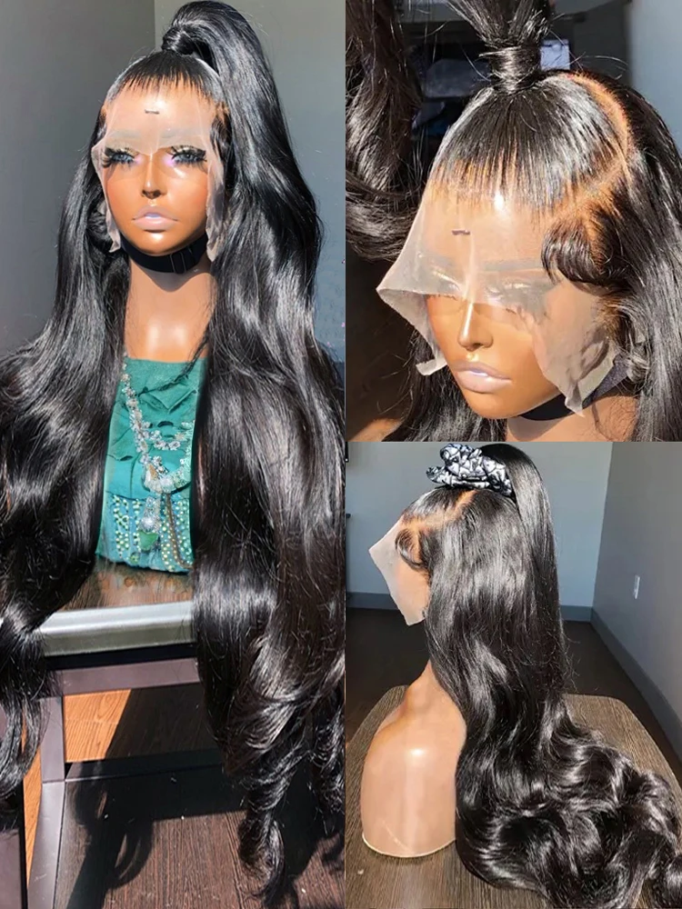 Прозрачный рассыпчатый парик с волнами воды, человеческие волосы, кружевные фронтальные парики 360 HD для женщин, объемная волна, парики из человеческих волос 13x4, кружевные фронтальные парики