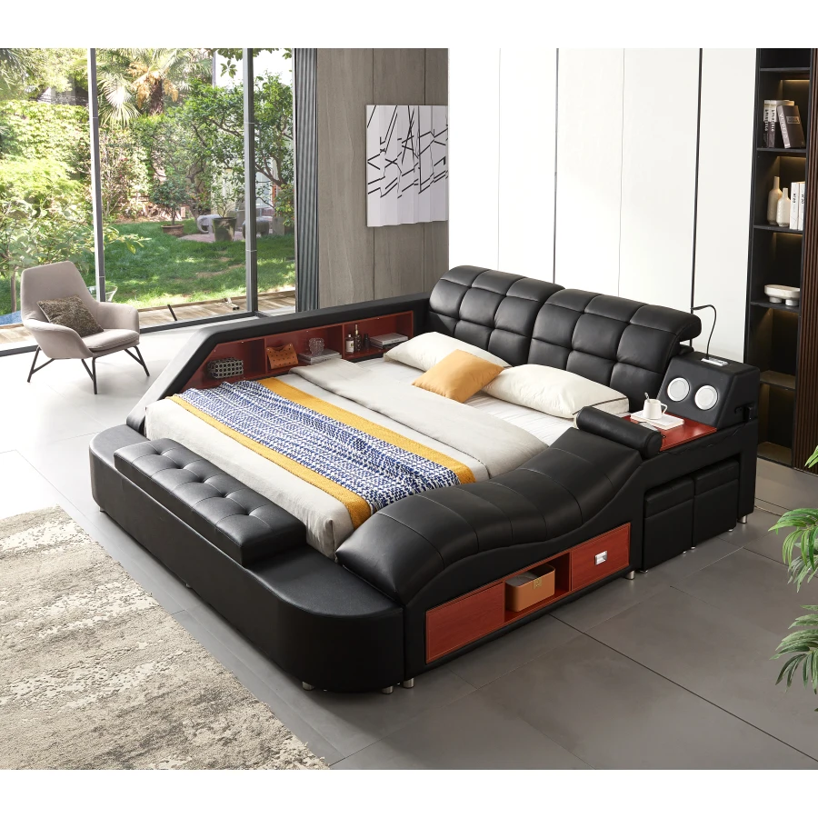Простая и элегантная мягкая кровать с местом для хранения вещей произведет неизгладимое впечатление в вашей комнате. Современный вид и нотки