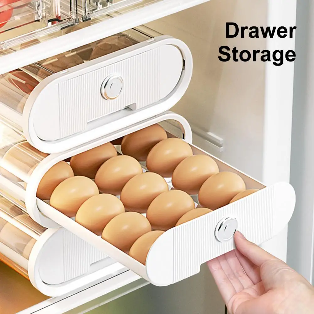 Прочный Контейнер для хранения яиц Прозрачная Пластиковая Наклонная панель, Перекатывающаяся Коробка для яиц, Органайзер для пищевых яиц, Кухонные Принадлежности