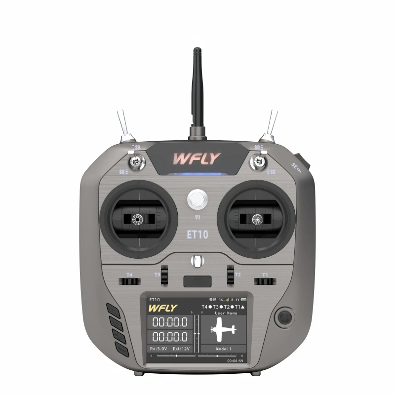 Радиоуправляемые самолеты пульт дистанционного управления WFLY ET10 10-канальный радиоуправляемый передатчик Поддержка нано- или микроинтерфейса CRSF ELRS Датчик Холла Карданы Опционально