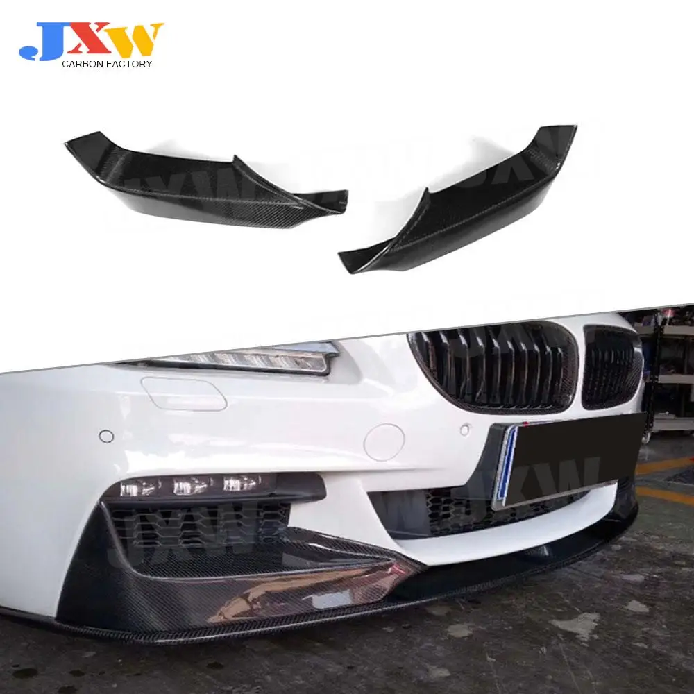 Разветвители Спойлера Переднего Бампера Автомобиля Для BMW F06 F12 F13 M tech M Sport 2012-2016 Защита Переднего Бампера Из Углеродного Волокна