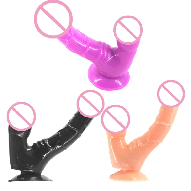 Реалистичный фаллоимитатор Анальная пробка с присоской Мастурбирующая секс-игрушка для взрослых для пар лесбиянок E1YC