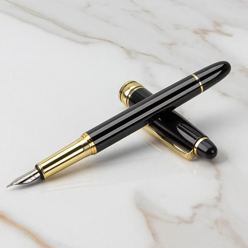 Роскошная высококачественная металлическая дизайнерская авторучка, канцелярские принадлежности для делового офиса, фирменные каллиграфические чернильные ручки для письма