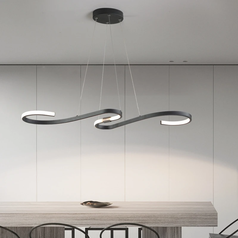 Светодиодные подвесные светильники, минималистичный алюминиевый подвесной светильник для столовой, офиса, кабинета, бара, декора, освещения, современной домашней кухни.