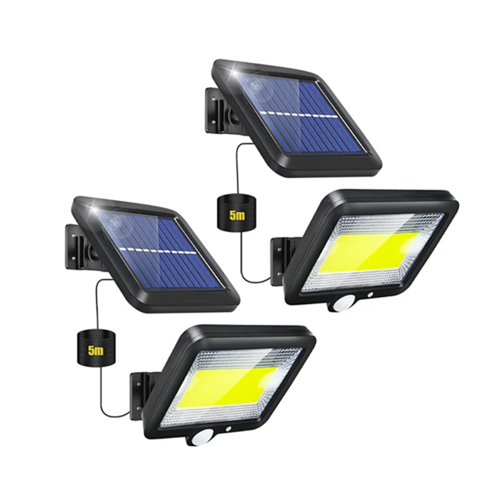 Светодиодный светильник на солнечной энергии B50 на открытом воздухе, Датчик движения PIR, солнечный свет, Водонепроницаемая настенная Аварийная Уличная лампа безопасности для сада