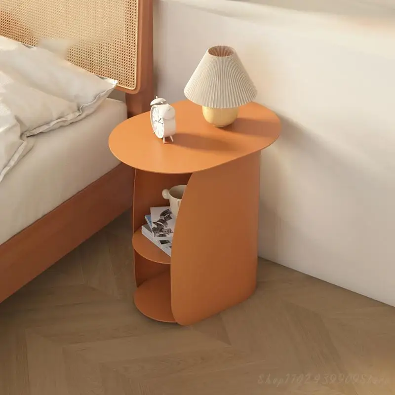 Скандинавская прикроватная тумбочка Современная минималистичная прикроватная тумбочка для спальни Детская комната Цельнометаллический шкафчик Небольшая полка для хранения