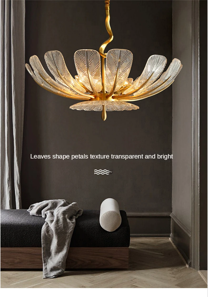 Современные светодиодные потолочные люстры из листовой меди, роскошные ресторанные светильники, Подвесная лампа для гостиной, блеск для домашнего декора