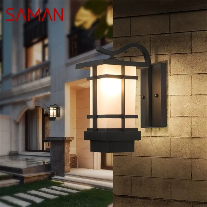 Современный Светодиодный настенный светильник SAMAN, Уличное бра, Водонепроницаемое Внутреннее освещение для крыльца, балкона, внутреннего двора, прохода между виллами
