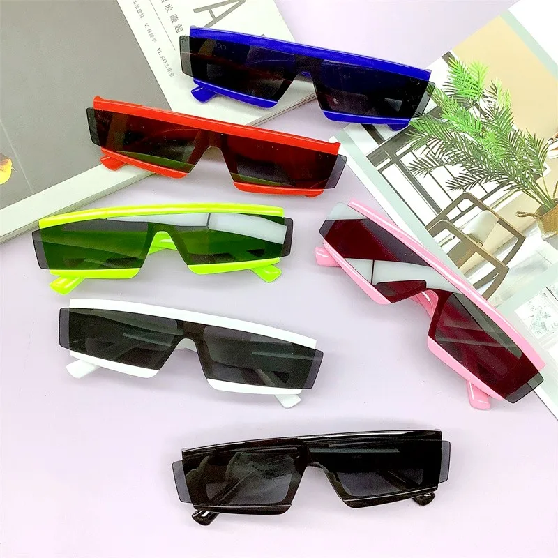 Солнцезащитные очки для детей нестандартной формы, для занятий спортом на открытом воздухе, для кемпинга, солнцезащитные очки с защитой от Uv400, модные солнцезащитные очки-козырьки
