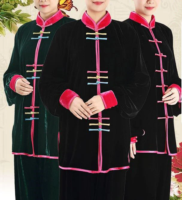 Унисекс высококачественная теплая одежда для боевых искусств pleuche кунг-фу ушу тренировочная форма тай-чи костюмы тайцзи Осень и зима