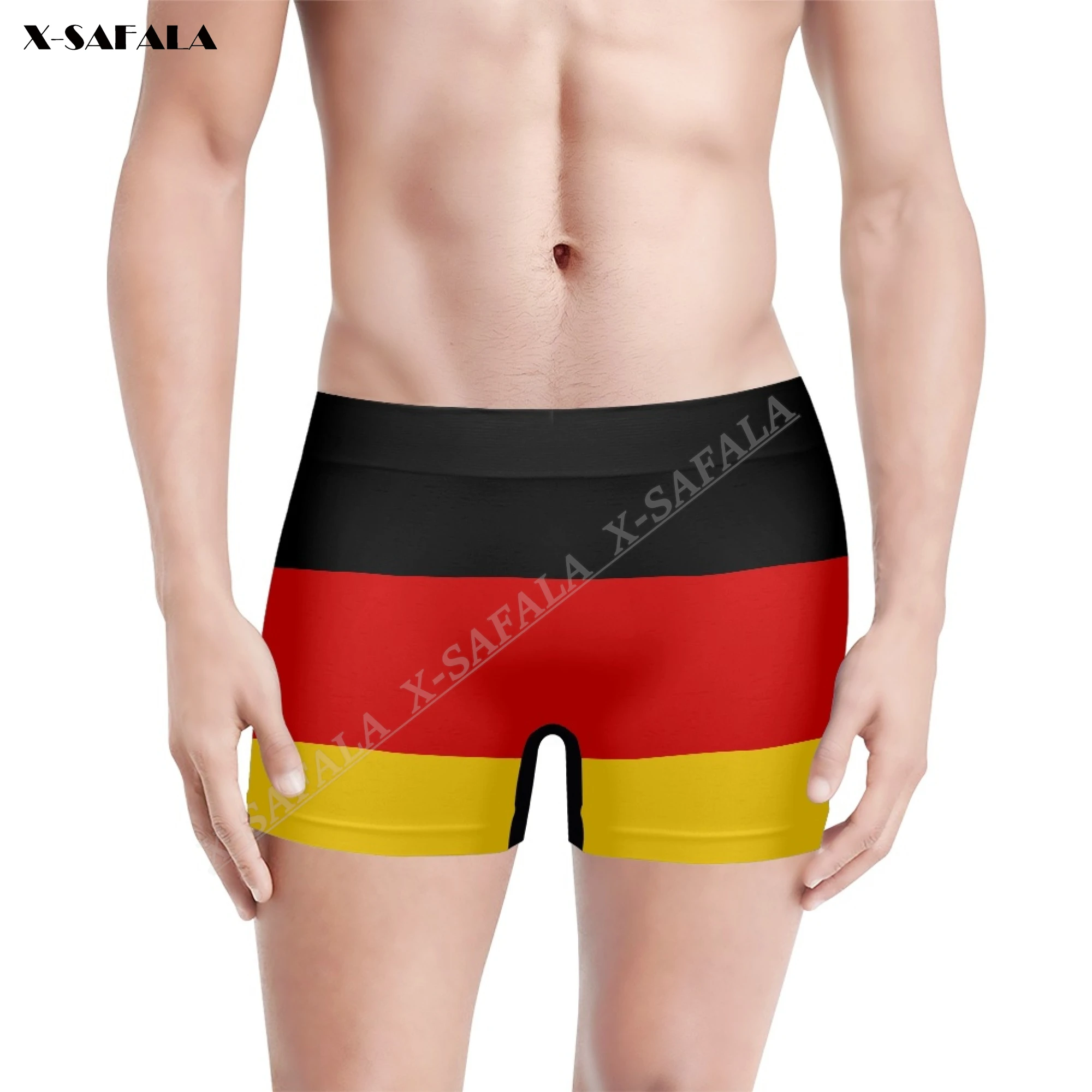 Флаг Германии, 3D-печать, Дышащее мужское нижнее белье, Шорты, Бесшовные брюки, Высокоэластичные купальники, Пляжные трусы