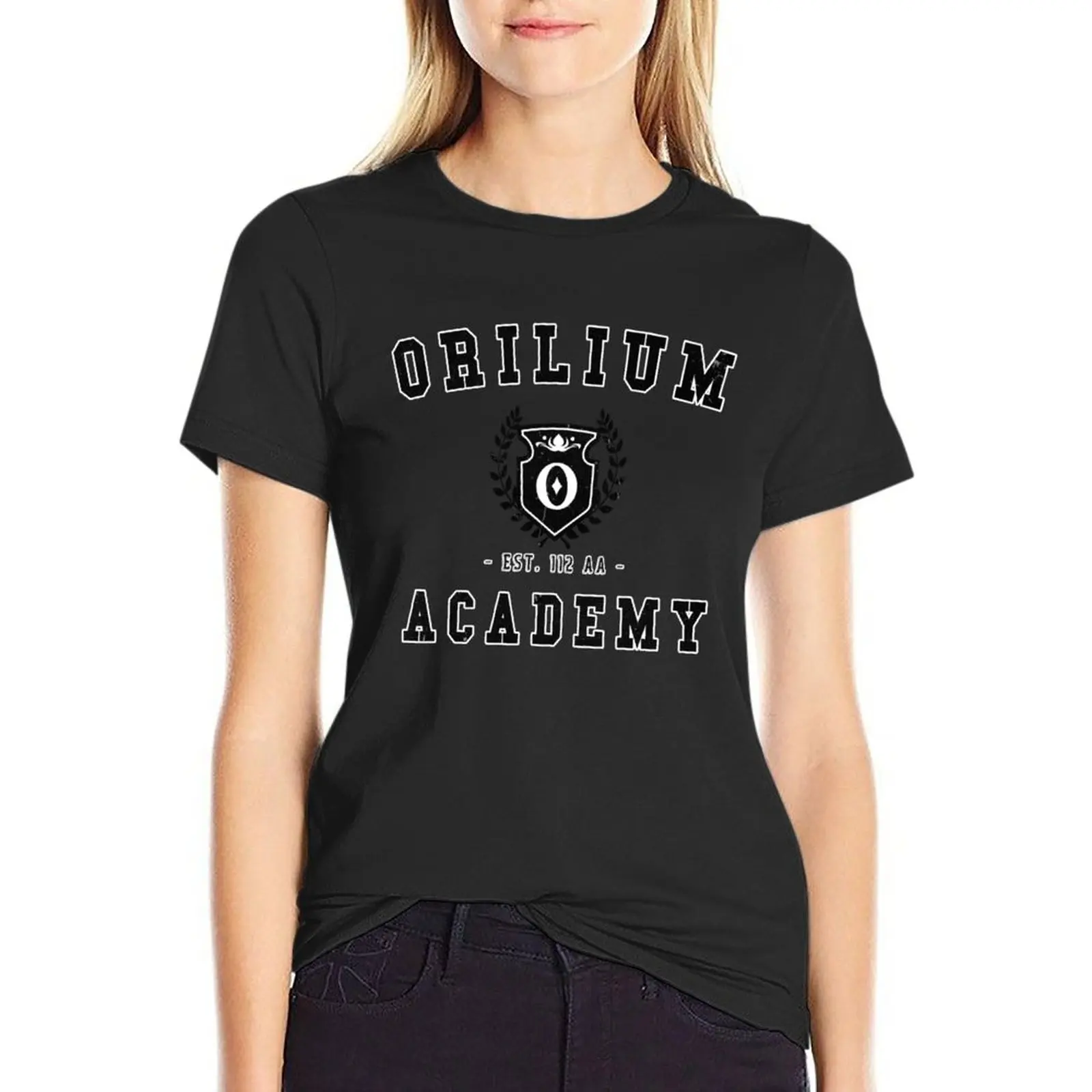 Футболка Orilium Academy, футболка оверсайз, эстетическая одежда, футболки для женщин, забавные футболки с графическим рисунком