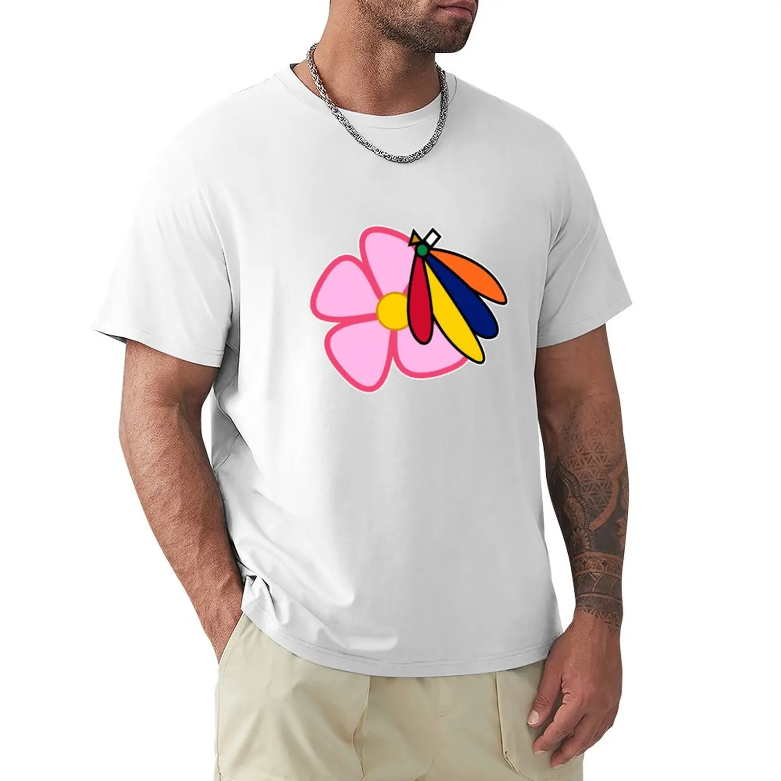 Футболка The Flower: Chicago Edition, футболки, спортивная рубашка, винтажная одежда, мужские футболки с графическим рисунком, большие и высокие