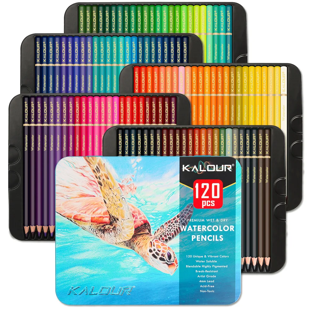 Цветные карандаши для рисования, книжки-раскраски, журналы, 120 цветных карандашей, набор для взрослых художников, профессиональные принадлежности для творчества