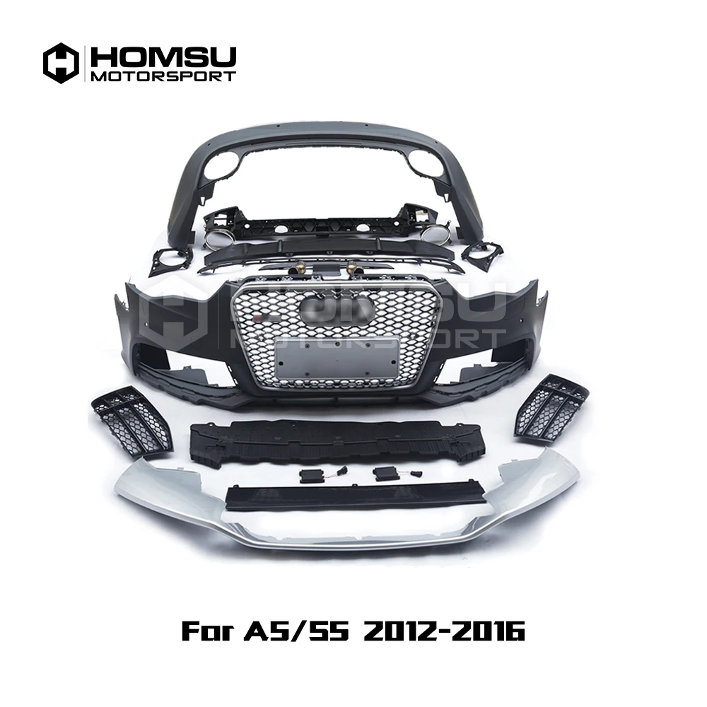 Широкие обвесы из полипропиленового материала, передний задний спойлер для A5 Sline от S5 до RS5 Style 2013-2015, защита бампера автомобиля