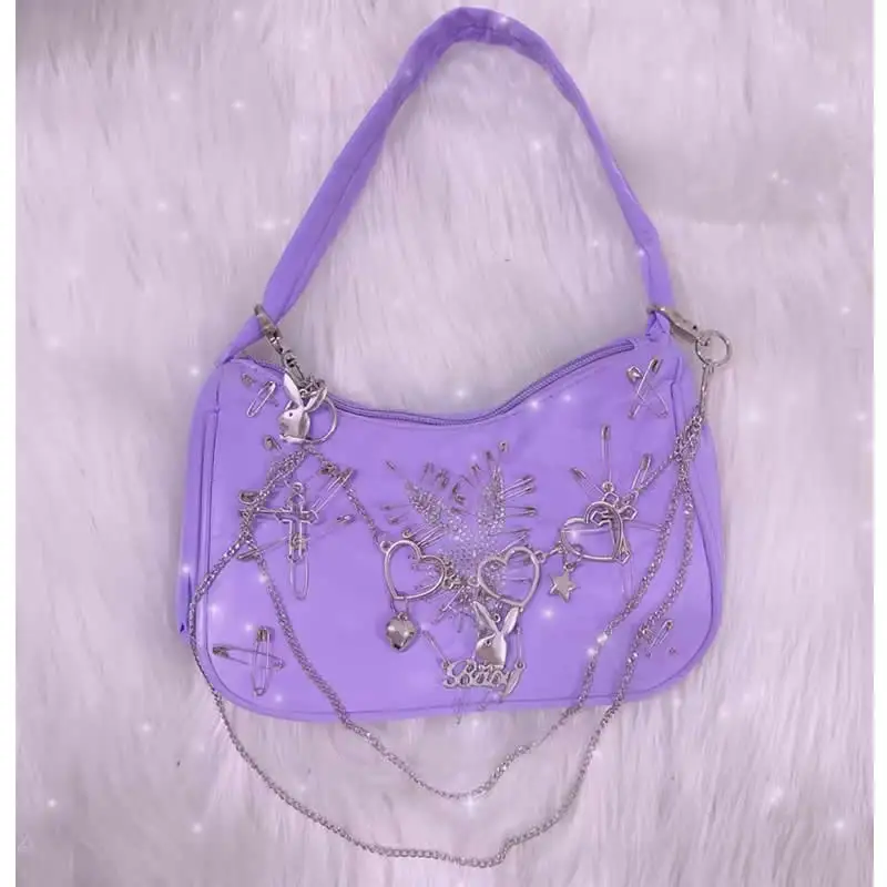 эстетическая сумка Подмышечная сумка Милая сумка bagy2k Сумка Harajuku Сумка Kawaii милая сумка Готическая сумка Сумка в стиле Лолиты y2k мода harajuku мода